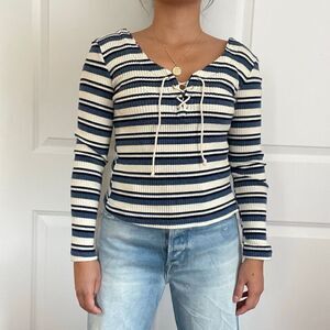 Y2k striped sweater 